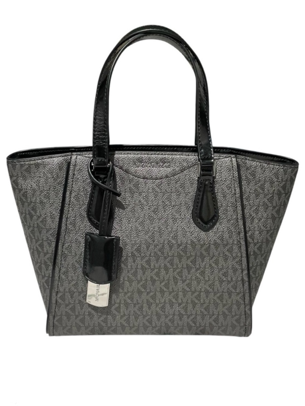 MICHAEL KORS Black Monogram Taryn Small Convertible Tote Crossbody